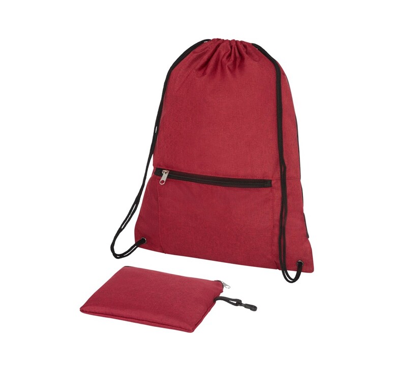 Складной рюкзак со шнурком Hoss, heather dark red