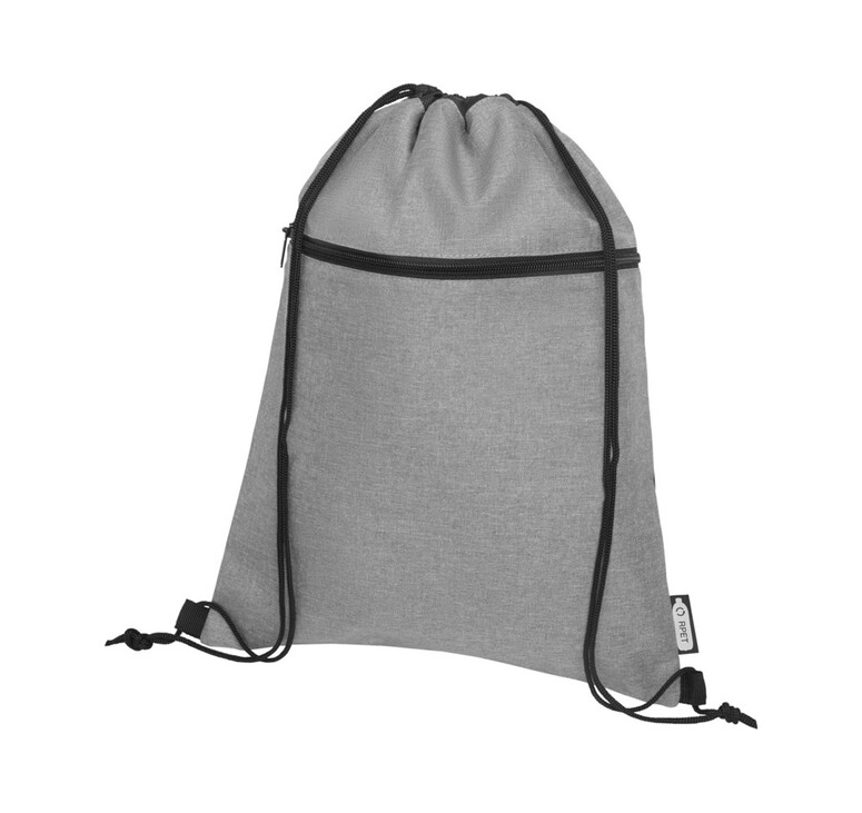 Рюкзак со шнурком Ross из переработанного ПЭТ, heather medium grey