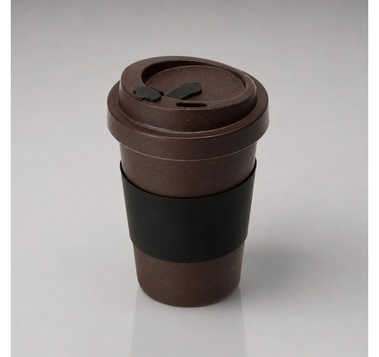 Стакан из кофе с силиконовой манжетой «Latte», коричневый