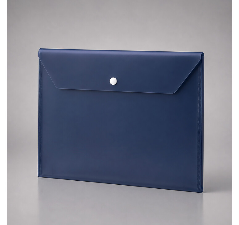 Папка-конверт А4 с кнопкой, синий