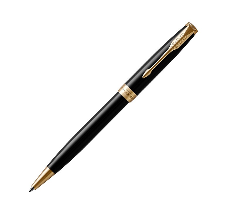Ручка шариковая «Parker Sonnet Core Black Lacquer GT», черный/золотистый