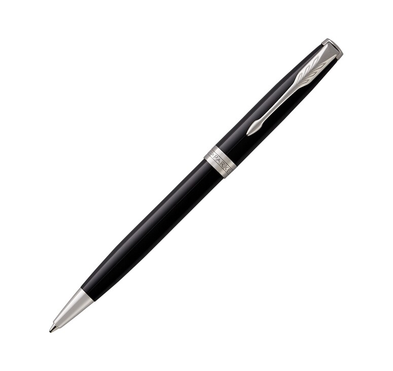 Ручка шариковая «Parker Sonnet Core Black Lacquer CT», черный/серебристый