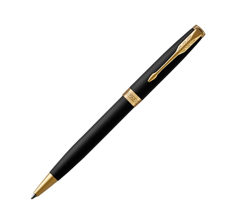 Ручка шариковая «Parker Sonnet Core Matte Black GT», черный/золотистый