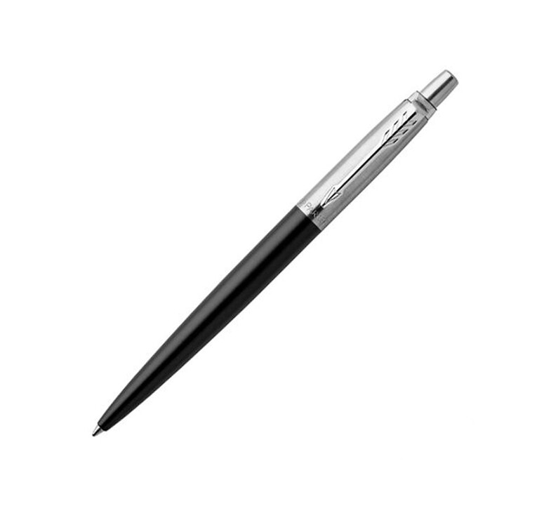 Шариковая ручка Parker Jotter Essential, Satin Black CT, стержень: M, цвет чернил : blue или black
