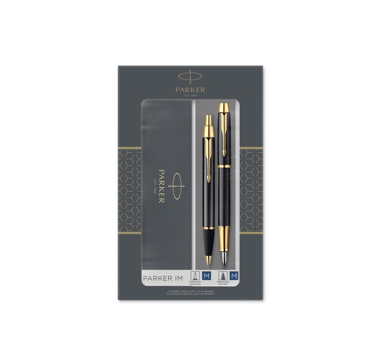Набор «Parker IM Core Black GT»: ручка шариковая, ручка перьевая