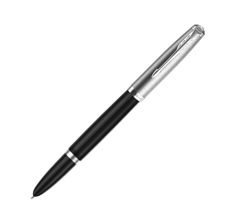 Перьевая ручка Parker 51 CORE BLACK CT, перо: F, цвет чернил: black, в подарочной упаковке.