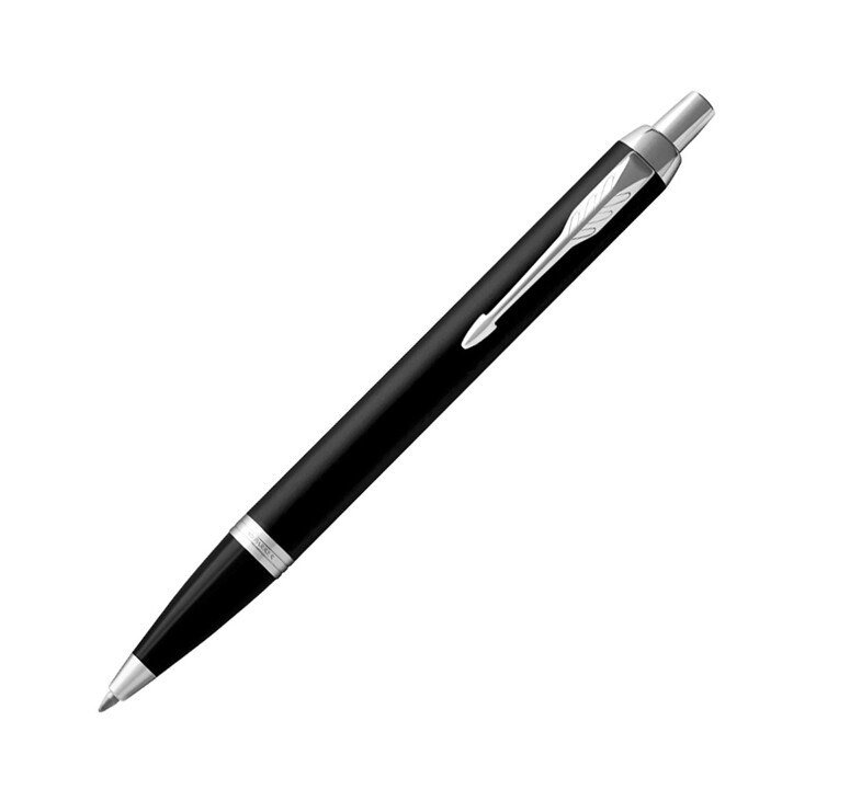 Шариковая ручка Parker IM Mat Black CT лак матовый, стержень: M, цвет чернил: blue, в подарочной упаковке.