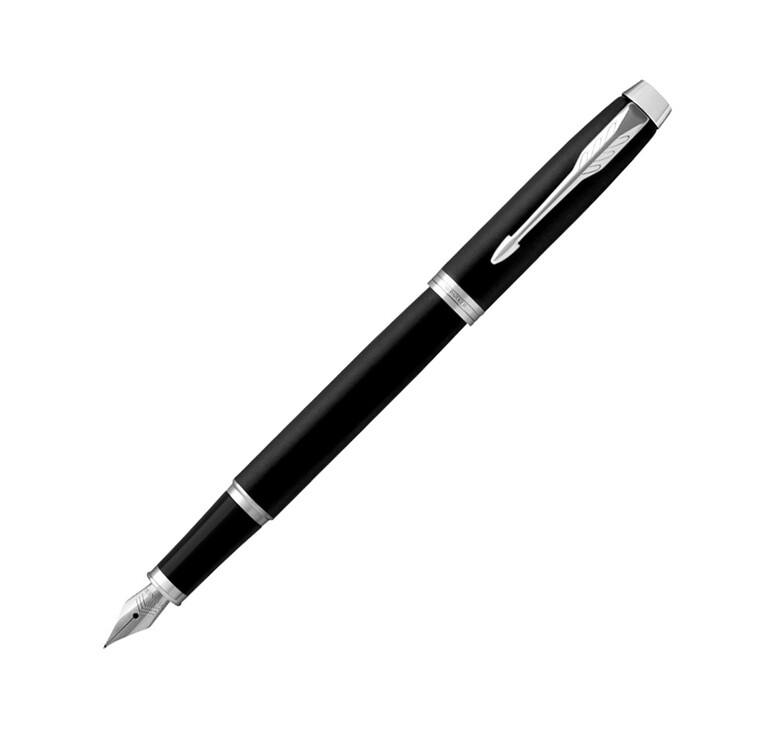 Перьевая ручка Parker IM Mat Black CT, перо: F, цвет чернил: blue, в подарочной упаковке.