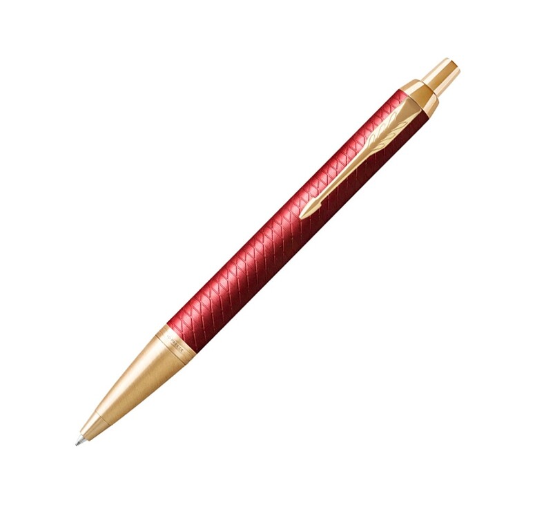 Шариковая ручка Parker IM Premium K318  Red GT, стержень: M, цвет чернил: blue, в подарочной упаковке.