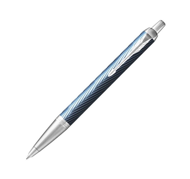 Шариковая ручка Parker IM Premium K318  Blue Grey CT, стержень: M, цвет чернил: blue, в подарочной упаковке.