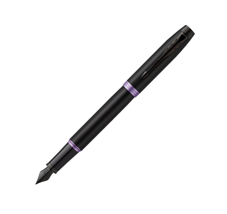 Перьевая ручка Parker IM Vibrant Rings Flame Amethyst Purple, стержень:F, цвет чернил: blue, в подарочной упаковке.