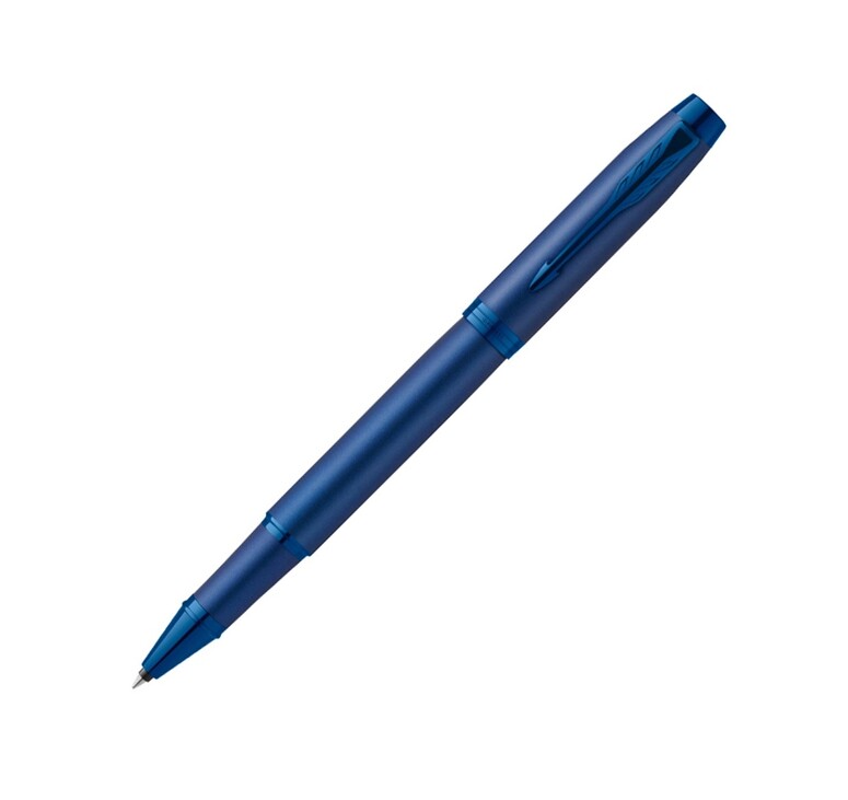 Ручка роллер Parker IM Monochrome Blue, стержень:F, цвет чернил: black, в подарочной упаковке.