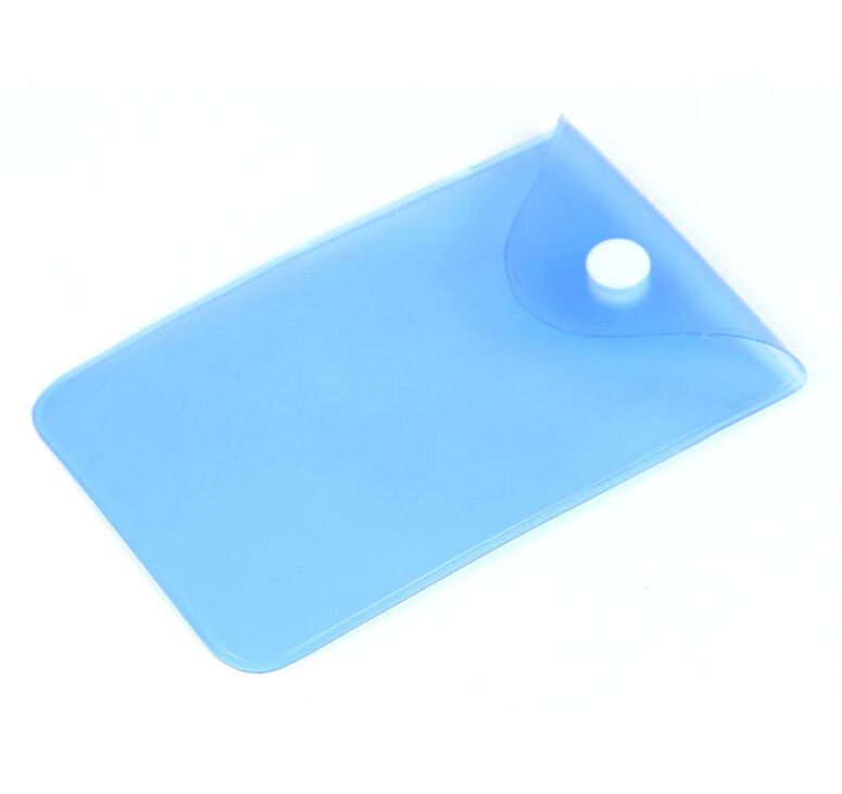 Прозрачный кармашек PVC, синий цвет