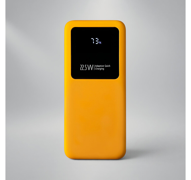 Внешний аккумулятор Kris soft touch, 10000mAh (Жёлтый)