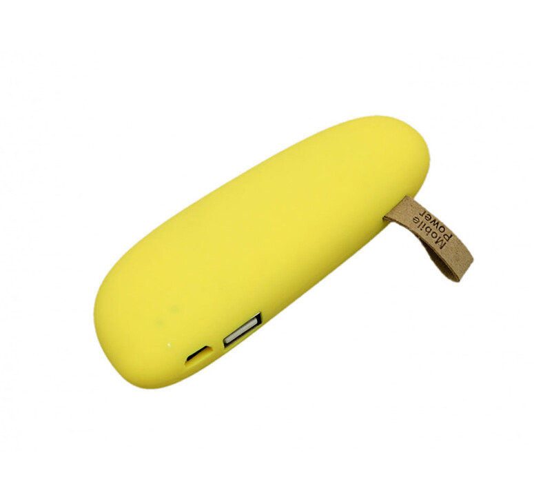 PB_Small_stone Универсальное зарядное устройство power bank в форме камня. 2600MAH. Желтый