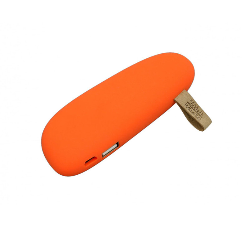 PB_Small_stone Универсальное зарядное устройство power bank в форме камня. 2600MAH. Оранжевый