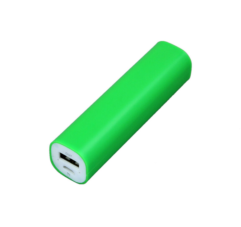 PB030 Универсальное зарядное устройство power bank  прямоугольной формы. 2200MAH. Зеленый