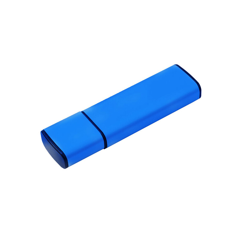 USB-флешка металлическая на 32ГБ с колпачком, синий