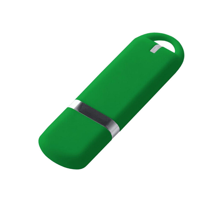 USB-флешка на 16 ГБ 3.0 USB, с покрытием soft-touch, зеленый