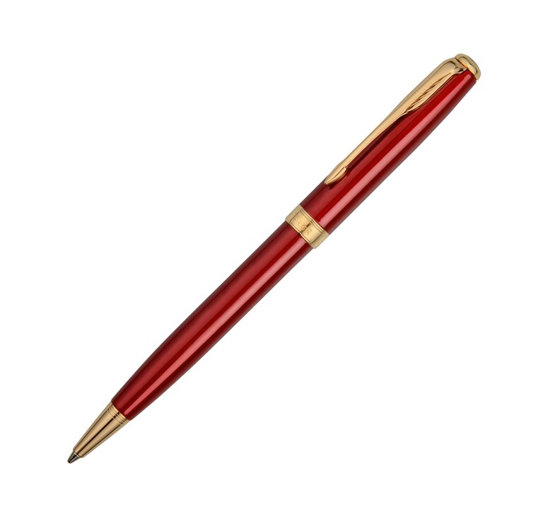 Ручка шариковая Parker модель SON13 RED GT BP F.BLK GB, красный/золотистый