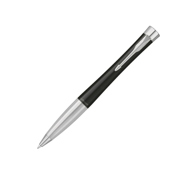 Ручка шариковая Parker модель Urban Muted Black CT в футляре, черный/серебристый