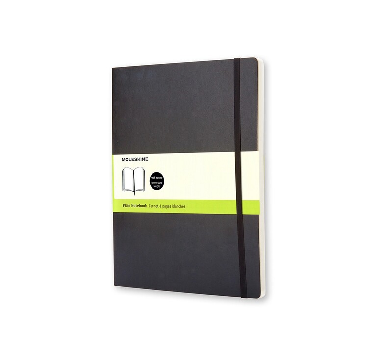 Записная книжка Moleskine Classic Soft (нелинованный), Хlarge (19х25 см), черный