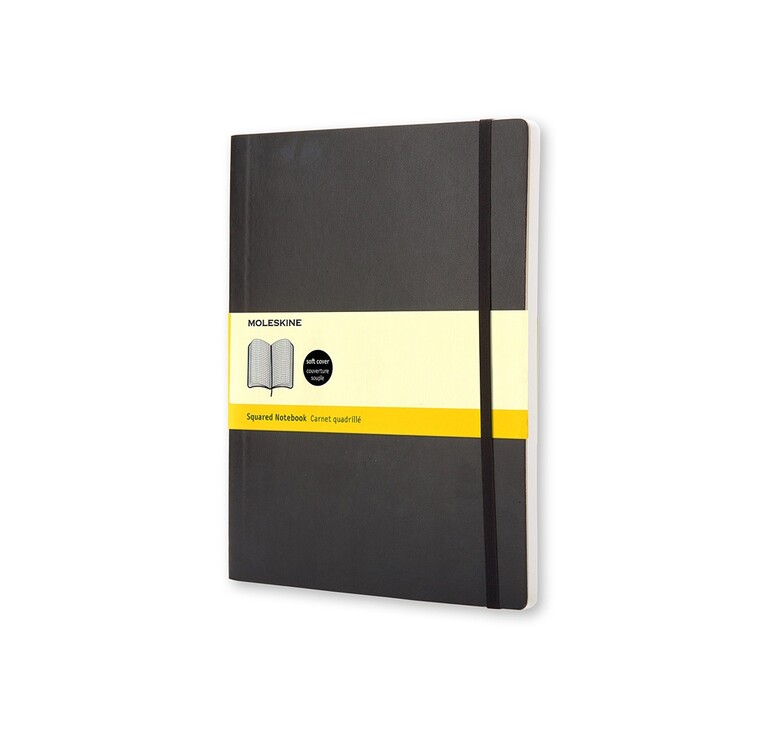 Записная книжка Moleskine Classic Soft (в клетку), ХLarge (19х25 см), черный