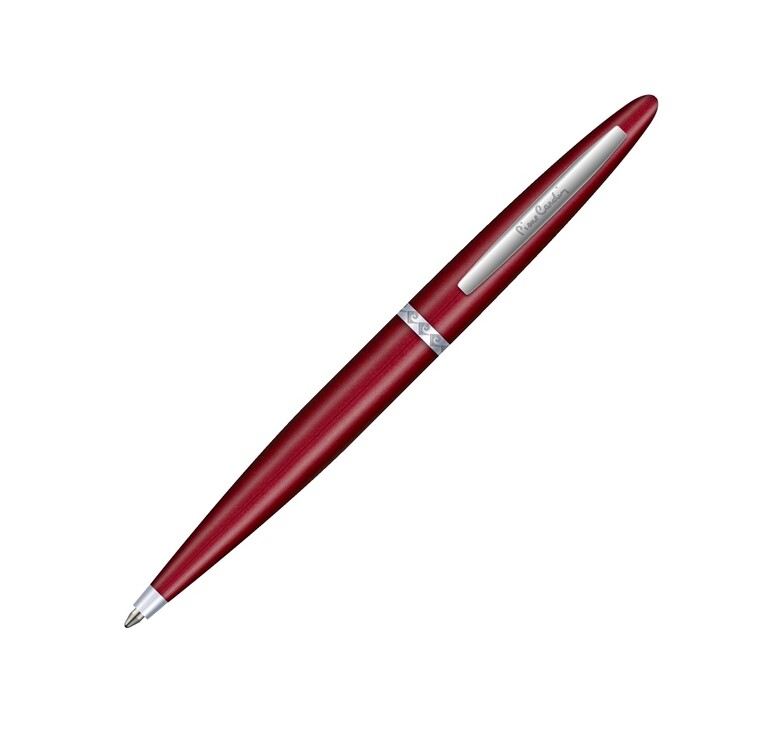 Ручка шариковая Pierre Cardin коллекция «КАПРИ (CAPRE)». Корпус - латунь и лак. Отделка и детали дизайна - сталь, хром. Цвет - красный. Упаковка Е-2.