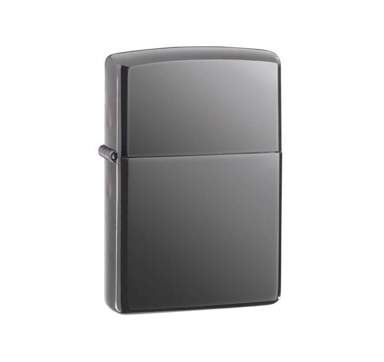 Зажигалка ZIPPO Classic с покрытием Black Ice, латунь/сталь, чёрная, глянцевая, 38x13x57 мм