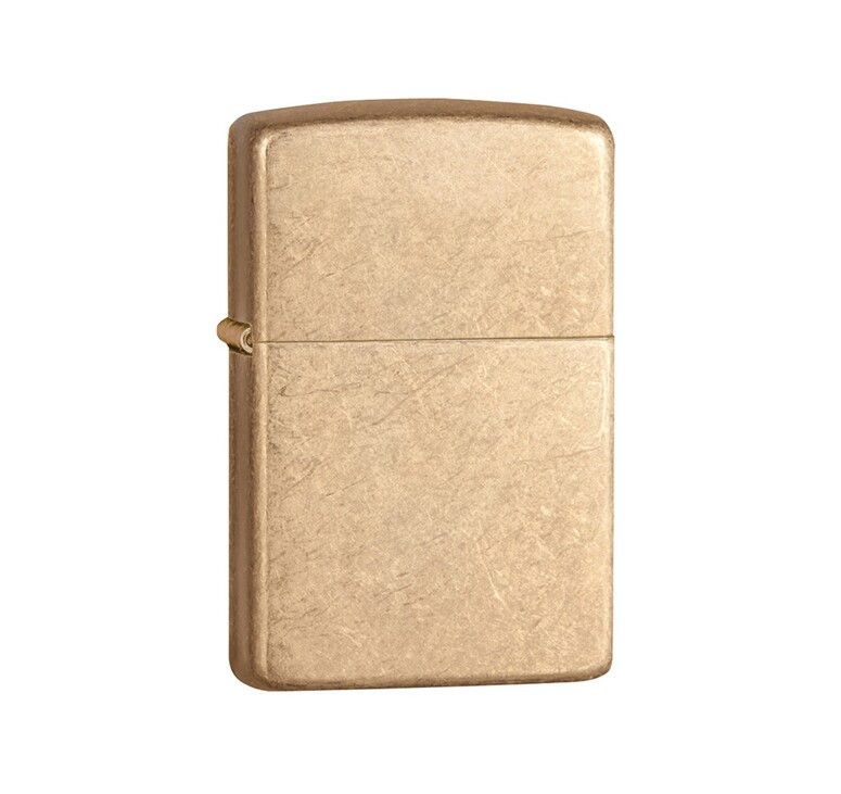 Зажигалка ZIPPO Armor™с покрытием Tumbled Brass, латунь/сталь, золотистая, матовая, 38x13x57 мм