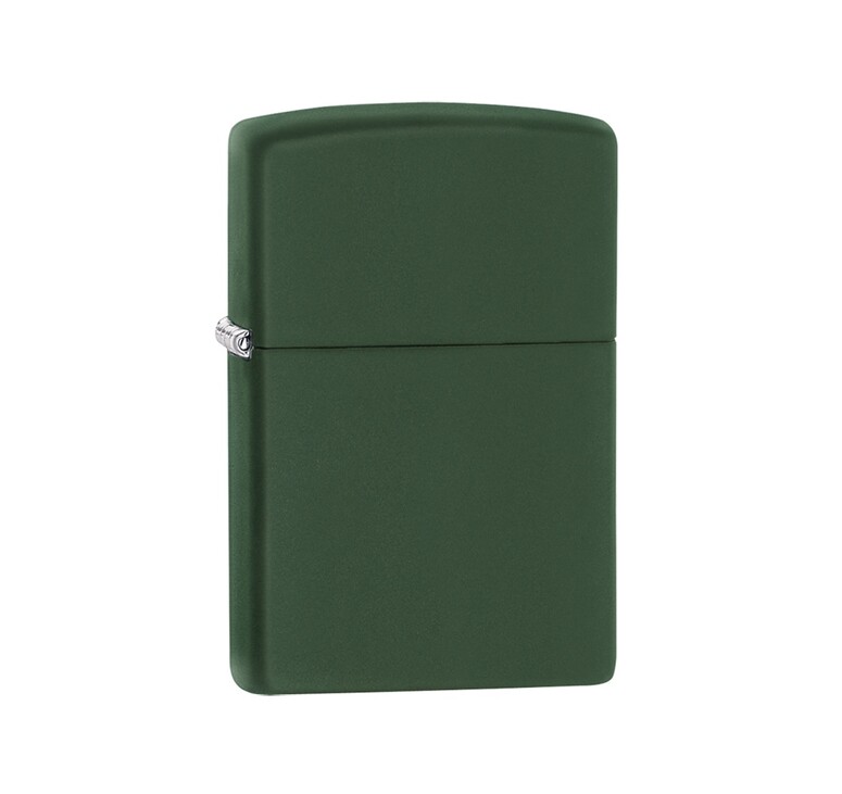 Зажигалка ZIPPO Classic с покрытием Green Matte, латунь/сталь, зелёная, матовая, 38x13x57 мм