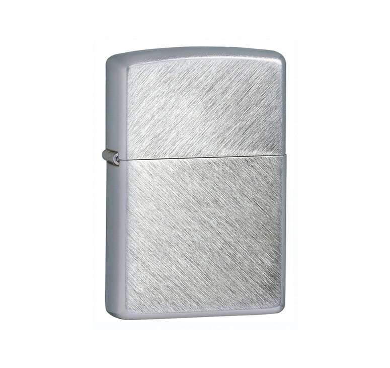 Зажигалка ZIPPO с покрытием Herringbone Sweep, латунь/сталь, серебристая, матовая, 38x13x57 мм