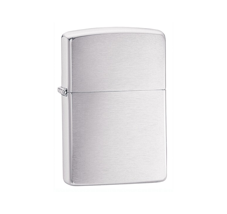 Зажигалка ZIPPO Classic с покрытием Brushed Chrome, латунь/сталь, серебристая, матовая, 38x13x57 мм