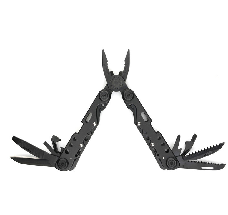 Мультитул Stinger, 105x40 мм, 13 функций, сталь, чёрный, в комплекте нейлоновый чехол