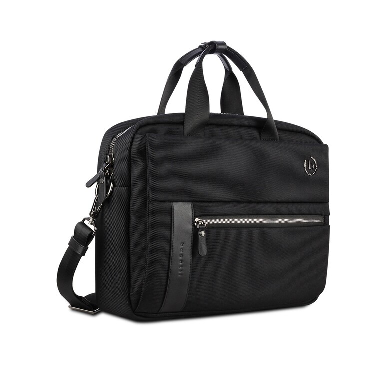 Портфель мужской BUGATTI НЕРО | NERO 15'', чёрный, нейлон 1680D/кожа, 42х10х30 см