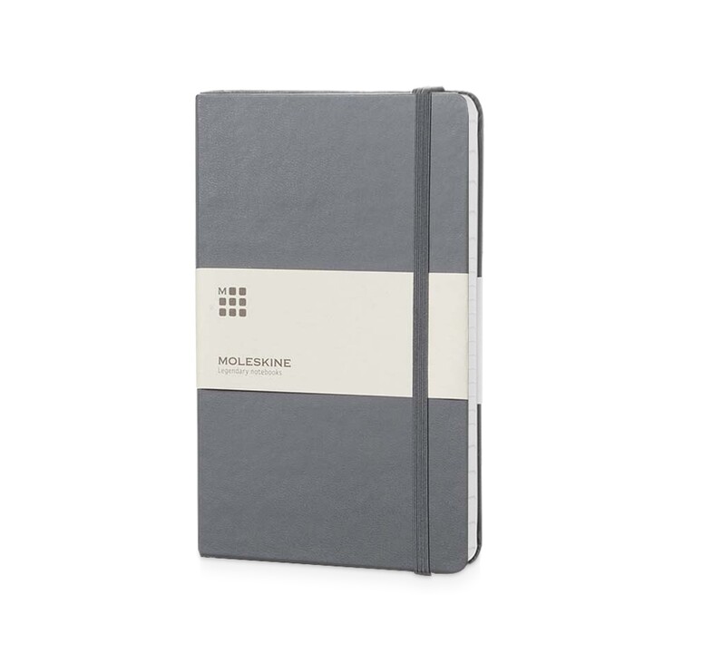 Записная книжка Moleskine Classic (в линейку) в твердой обложке, Large (13х21см), серый