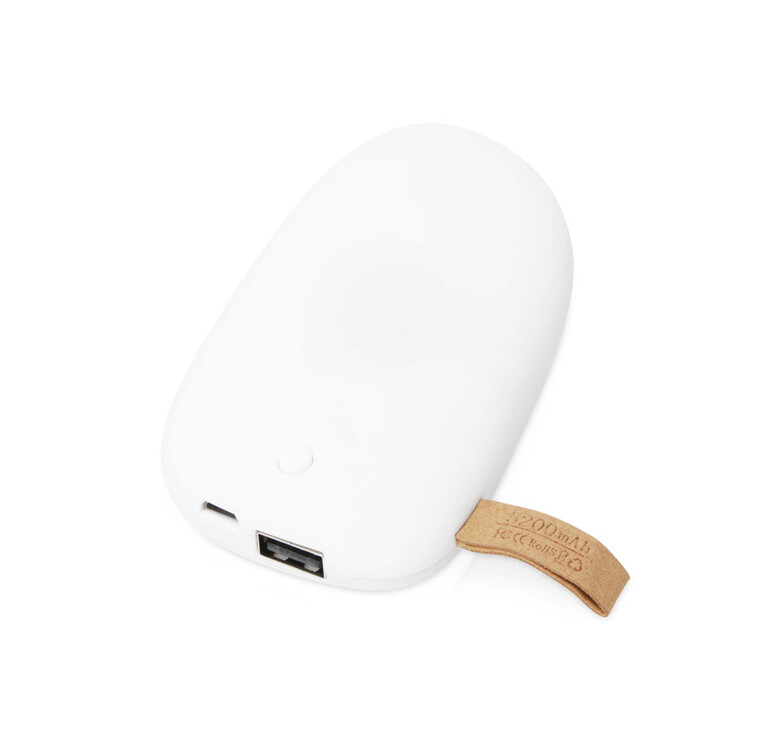 Внешний аккумулятор в форме камня «Stone», 5200 mAh, белый