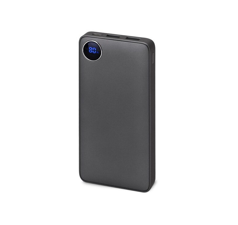 Внешний аккумулятор с дисплеем «Mild», 10 000 mAh, темно-серый