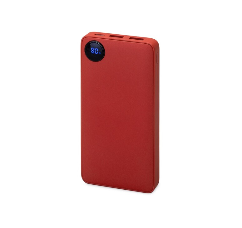Внешний аккумулятор с дисплеем «Mild», 10 000 mAh, красный