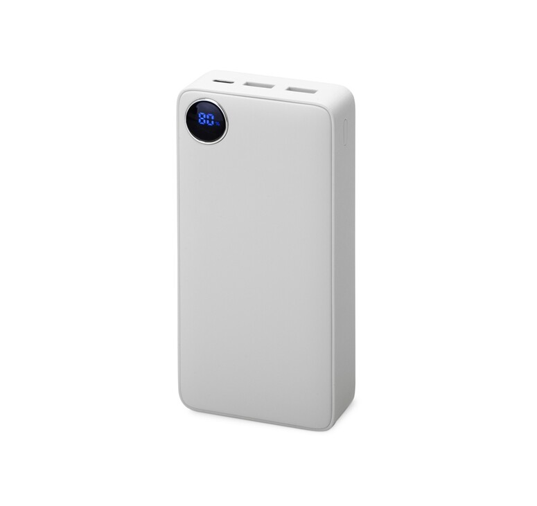 Внешний аккумулятор «Mild Pro» c быстрой зарядкой QC/PD, 20 000 mAh, белый