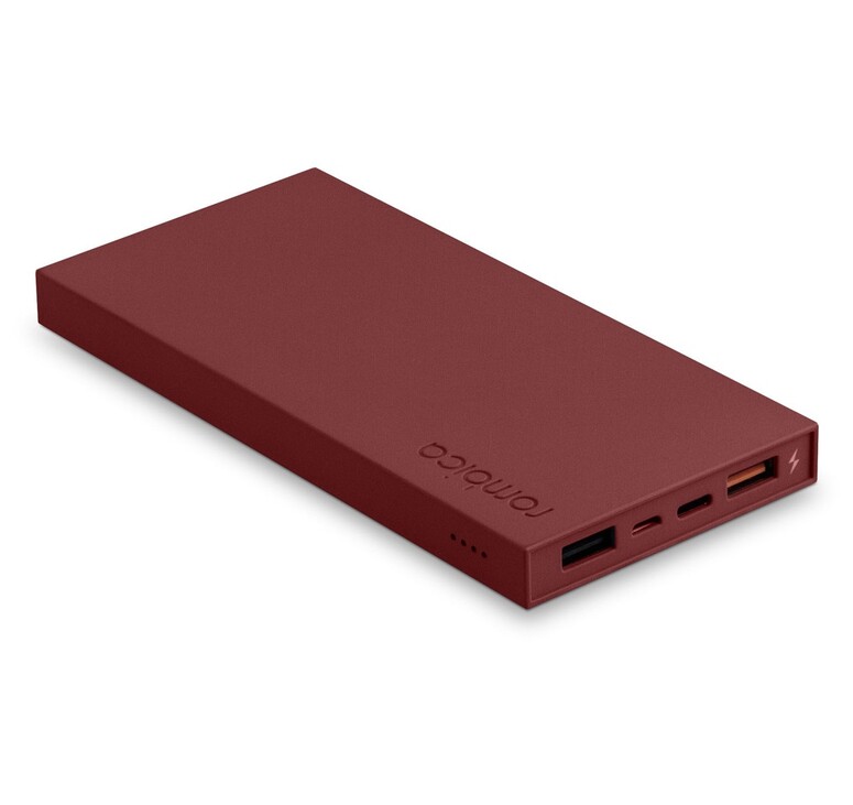 Внешний аккумулятор Rombica NEO ARIA Claret, 10000 мАч, Soft-touch, PD, QCharge, Type-C, бордовый (Р)