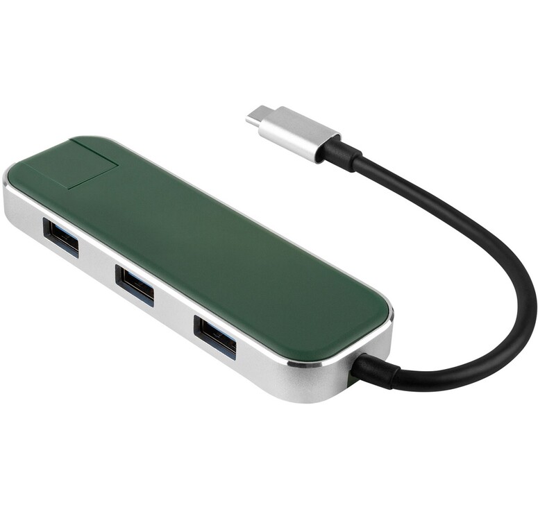 Хаб USB Rombica Type-C Chronos Green (Р)