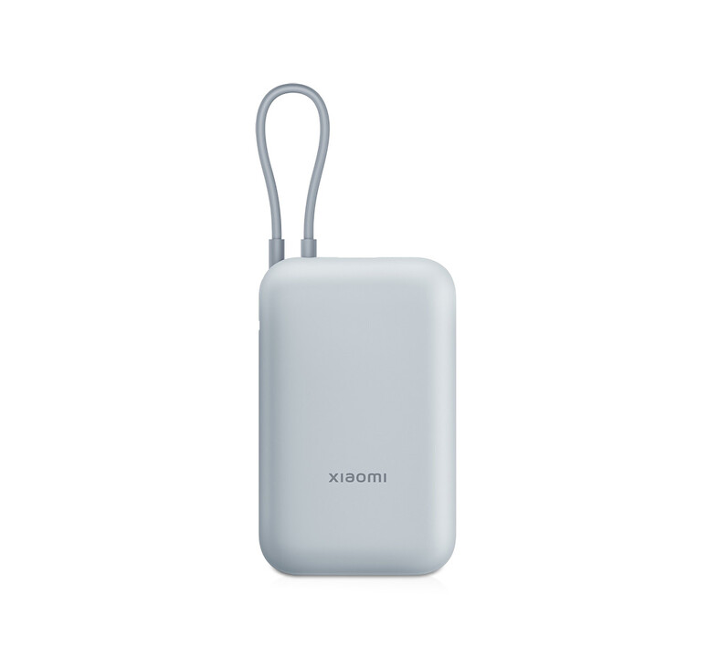 Внешний аккумулятор со встроенным кабелем Mi Power Bank 10000mAh (Integrated Cable) Ice Blue GL