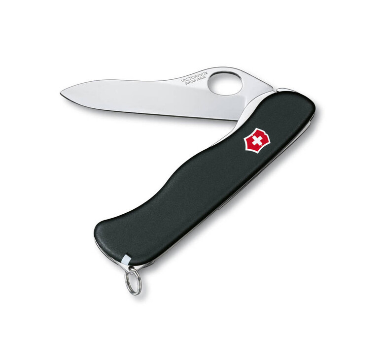 Нож перочинный VICTORINOX Sentinel Clip, 111 мм, 5 функций, с фиксатором лезвия, чёрный