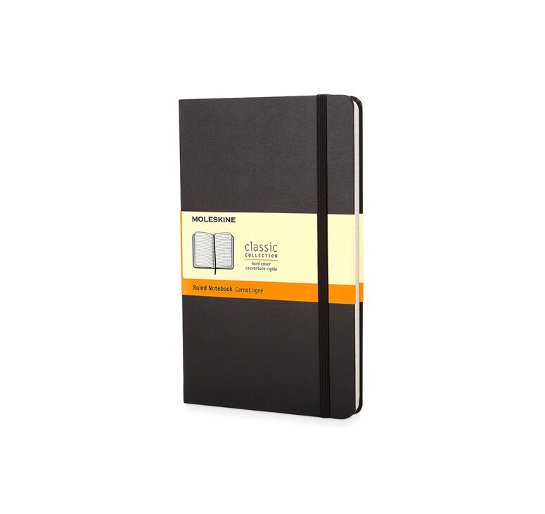 Записная книжка Moleskine Classic (в линейку) в твердой обложке, Pocket (9x14см), черный