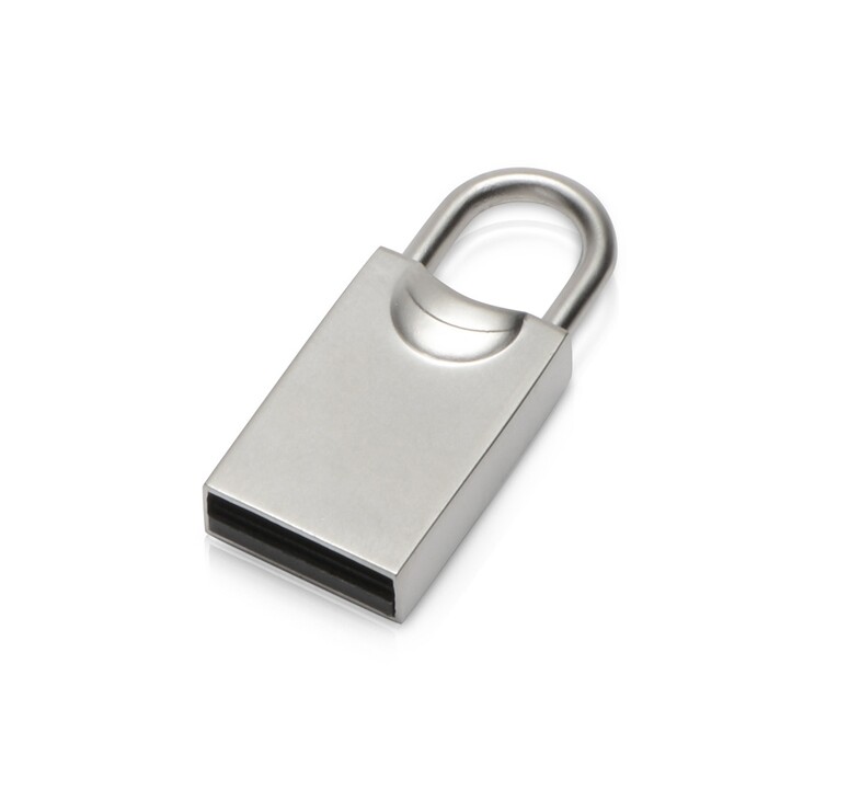 USB-флешка 2.0 на 16 Гб «Lock», серебристый
