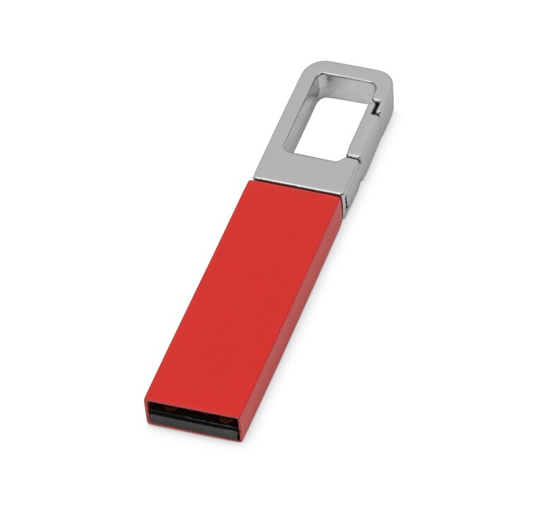 Флеш-карта USB 2.0 16 Gb с карабином 