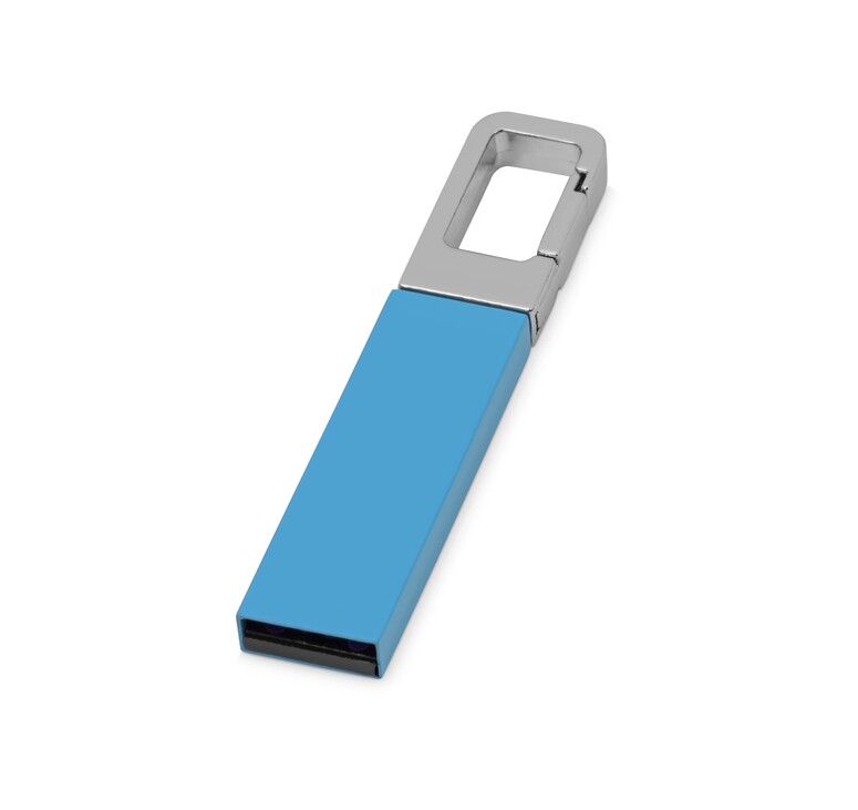 Флеш-карта USB 2.0 16 Gb с карабином 