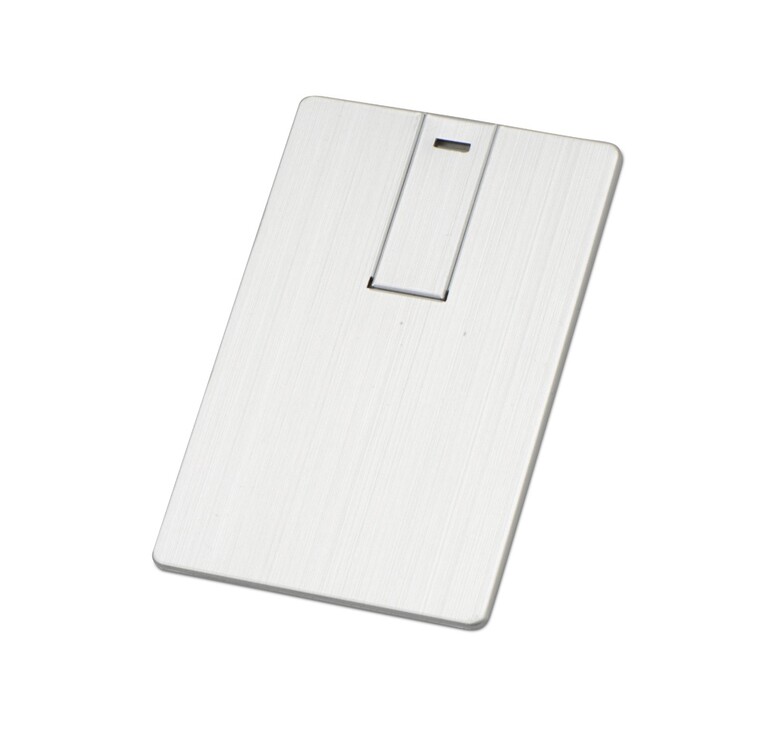 Флеш-карта USB 2.0 16 Gb в виде металлической карты 