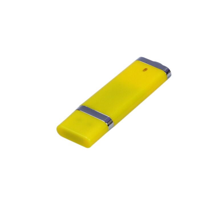 USB-флешка промо на 32 Гб прямоугольной классической формы, желтый